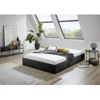 Westfalia Schlafkomfort Polsterbett "Osaka", schwarz, B:145cm L:205cm, Bezug:Kunstleder, 100%