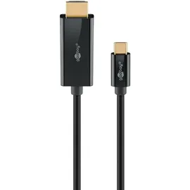 goobay USB C auf HDMI Kabel 4K 60Hz 3 m Schwarz