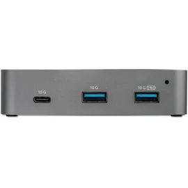 Startech StarTech.com 3-Port USB-C-Hub mit LAN-Anschluss - USB 3.2 Gen 2 (10 Gbit/s) - 2x USB-A und 1x USB-C - powered, USB 3.2 Gen 2 (3.1 Gen 2) Type-C, RJ... - Schwarz/Grau
