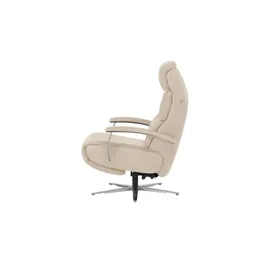 Hukla Relaxsessel Florian Leder 73 x 115 x 91 cm Creme elektrisch