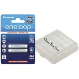 2X Panasonic eneloop AAA Akkus Micro 800mAh schnellladefähig, ohne Memoryeffekt für Telefon Gigaset A380 A385 A38H A580 A585 A58H A150 A155 A15 A340 A345 A34 AS280 AS285 AS28H C100 C150 +OSS Akkubox