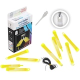 KNIXS 12er Set Premium Power-Knicklichter in gelb leuchtend inkl. Spezialhaken und Befestigungsband für Party, Festival, Outdoor oder als Dekoration