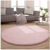 Teppich »Tatami 475«, rund, Kurzflor, Uni Farben, mit Memory Foam, waschbar, pink