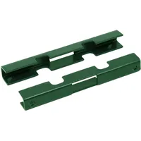GAH Alberts Alberts Mattenverbinder für Doppelstab-Gittermatten | grün kunststoffbeschichtet RAL 6005 | 140 x 18 x 15,5 mm