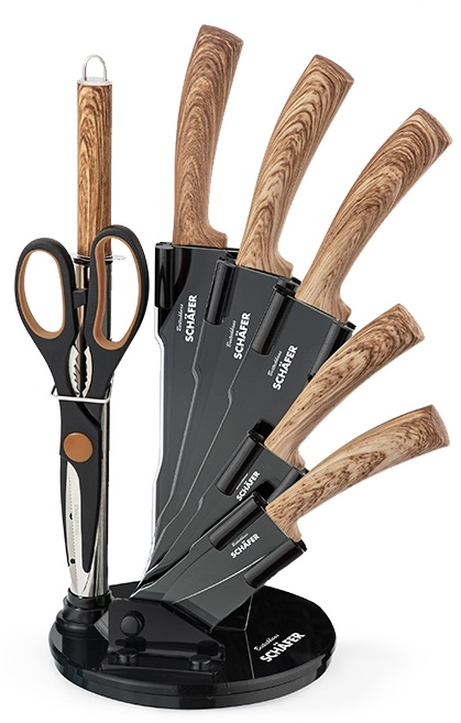 Trendmax 8-teiliges Profi Messer-Set Messerblock sehr hochwertiges SelbstschärfenMesser Küchenmesser