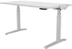 Fellowes Levado Elektrisch Höhenverstellbar Sitz-Stehschreibtisch Rechteckig Weiß T-Fuß 1.829 (B) x 698 (T) x 1.257 (H) mm MFC (Melaminbeschichtete Spanplatte), PVC (Polyvinylchlorid), Stahl