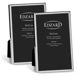 2er Set Bilderrahmen Genua (10x15 cm), edel versilbert, anlaufgeschützt