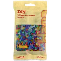 Hama Beutel mit Perlen 1000 St. glitter mix