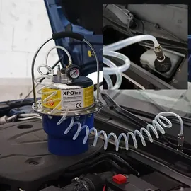 XPOtool Druckluft Bremsenentlüfter automatisches Bremsflüssigkeitswechselgerät 5L Behälter max. 3bar