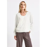 STREET ONE Strick-Look Jacke - weiß