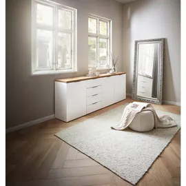 Sideboard 240 x 89 x 43 cm Weiß Hochglanz