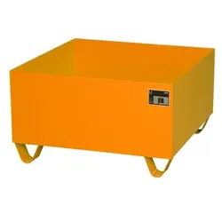 Auffangwanne 800 x 800 x 460mm, lackiert orange RAL 2000