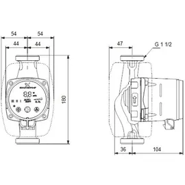 Grundfos Hocheffizienz Umwälzpumpe Alpha2 25-40 G 1 1/2, 180mm, PN 10, 230 V