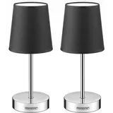 monzana 2x Tischlampe Lumière 2er-Set Anthrazit