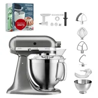 KitchenAid Artisan 5KSM185PS Medallion Silber Cookielover