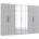 Level 300 x 216 x 58 cm weiß/Light grey mit Spiegeltüren