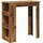 vidaXL Bartisch mit Regal 102 x 50 x 103,5 cm Braun