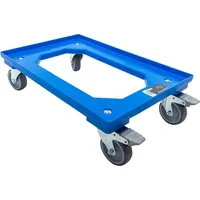 Surplus Rollwagen Gummi/Polyamid/Polypropylen 60 x 40 cm blau mit Feststellbremse