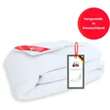 RIBECO GERMANY Daunenbettdecke Johanna 135x200 cm –kuschelige Daunendecke, Bettdecke mit Kasettensteppung, allergikerfreundlich, Made in Germany, Wärmeklasse: normal