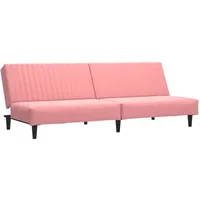 Vidaxl - Schlafsofa 2-Sitzer Rosa Samt