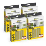 EasyMaxx Moskitonetz mit Magnetbefestigung | 150 x 130 cm | schwarz - 4er-Set