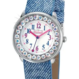 Scout Mädchen Analog Quarz Uhr 280381008 0 mm Kunstlederarmband Blau