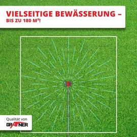 Grafner Viereckregner 180 m2 grau/rot