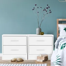 ML-Design Nachttisch Weiß cm | NADUVI