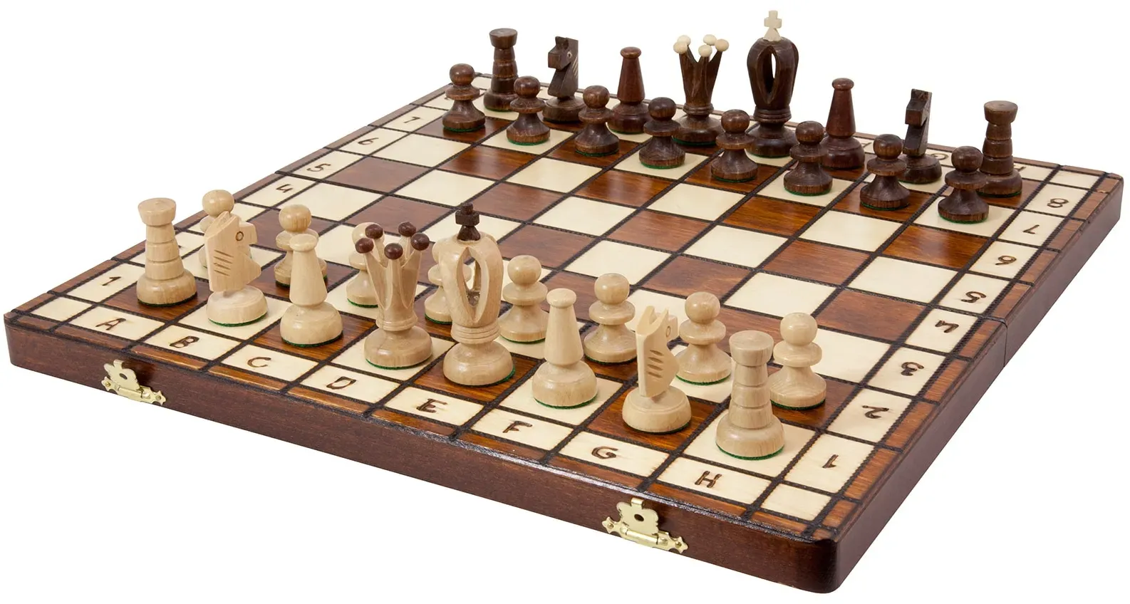 Albatros Schachspiel Holz ROYAL, Handgefertigt und Kompakt 36 x 36cm, Königshöhe 65mm-Edles Schach-Brett Holz Hochwertig inklusive Holz Schachfiguren - Gefertigt in EU - Chess Board Full Set