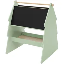 joyz Kreidetafel Kinder Tanne 68x60x80 cm Grün-Natur Doppelseitig aus Holz