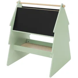 joyz Kreidetafel Kinder Tanne 68x60x80 cm Grün-Natur Doppelseitig aus Holz