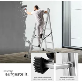 Tectake Aluminium Rollgerüst Mehrzweckleiter