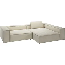 Home Affaire Ecksofa HOME AFFAIRE "Watertown, moderne XXL L-Form, 306 cm breit", beige (nature), B:306cm H:68cm T:191cm, 94% Polyester, 6% Nylon, Sofas, Ecksofa, Komfortabel mit tiefer Sitzfläche – ideal für große Wohnräume, Topseller
