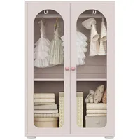 Okwish Kinderkleiderschrank 80 x 120 x 50 cm MDF lackiert rosa