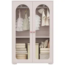 Okwish Kinderkleiderschrank 80 x 120 x 50 cm MDF lackiert rosa