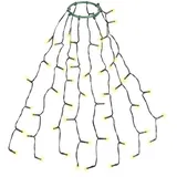 salcar 0,6m Christbaumbeleuchtung mit Ring und 8 Girlanden, 48er LED Überwurf Lichterkette Weihnachtsbaum Wasserdicht Weihnachtsbeleuchtung für 60cm, 90cm, 120cm, Tannenbaum - Warmweiß