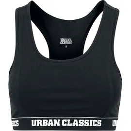 URBAN CLASSICS Ladies Logo Bra Schwarz M