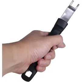 MuCoLa Grillrostheber 24 cm Edelstahl Braun/Schwarz/Silber/Weiß