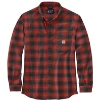 CARHARTT Plaid Flannel Relaxed Fit Shirt, Farbe:rot, Größe:XL
