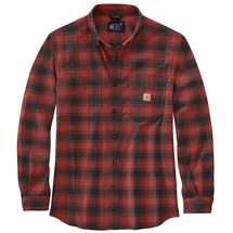 CARHARTT Plaid Flannel Relaxed Fit Shirt, Farbe:rot, Größe:XL
