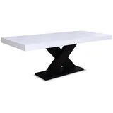 JVmoebel Esstisch Esszimmergruppe aus Massivholz in Weiß mit Ausziehfunktion (Packung, 1-St., Tisch), Made in Europa weiß
