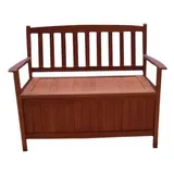 Banktruhe Moselle - 120 x 60 x 90 cm (B x T x H) - robuste Sitzbank mit Stauraum aus geöltem Eukalyptusholz (FSC-zertifiziert) - witterungsbeständig