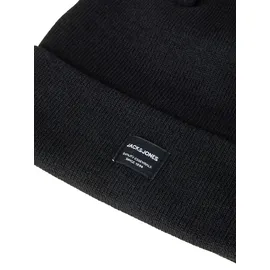 JACK & JONES Mütze Schal Set Herren Schwarz One Size,