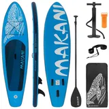 ECD Germany SUP-Board Stand Up Paddle Board aus PVC Paddelboard Paddling Board, Stand-Up Paddle-Board, Aufblasbares Surfboard Blau mit Anti-Rutsch Belag Komplett Set blau 320 cm