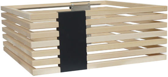 Holzreling mit Halterungsset für Sentiotec Concept R Saunaofen, Holzreling: Linde klein