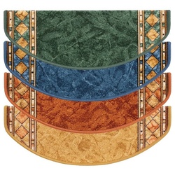 Stufenmatte Langeoog, Treppenschutz, viele Farben & Größen, Karat, Halbrund, Höhe: 5 mm, 100% Polyamid blau Halbrund – 23 cm x 65 cm x 5 mm