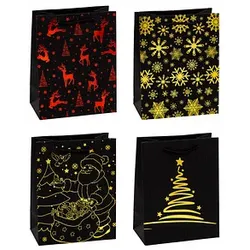 12 TSI Geschenktaschen PREMIUM Weihnachten Motiv sortiert 18,0 x 23,0 cm