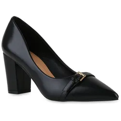 Damen Spitze Pumps in Schwarz