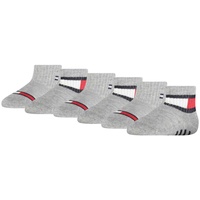 TOMMY HILFIGER Baby Unisex Socken, 6 Pack - FLAG SOCK ECOM, 3 Paar als Stoppersocken Grau 15-18