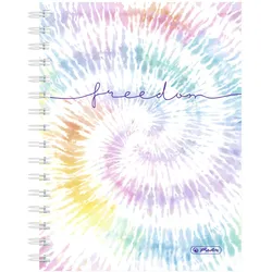 Herlitz Batik Freedom, Muster, Mehrfarbig, A5, 100 Blätter, Kariertes Papier, Hardcover